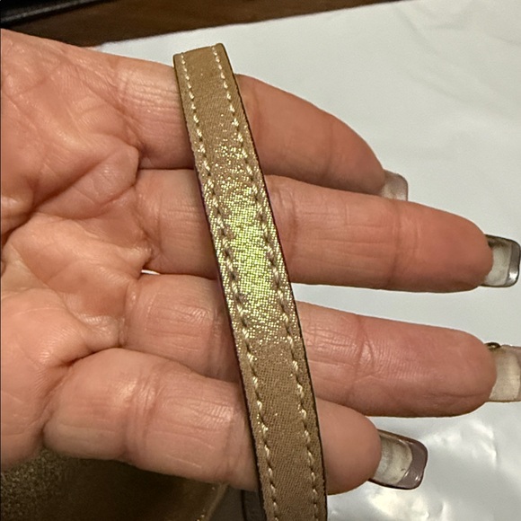 Coach Metallic Gold Wristlet Clutch